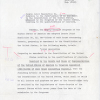 Thumbnail for Original Bill File, Senate Joint Resolution 1, page 1