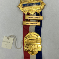 Thumbnail for California Governor Pat Brown's Democratic National Convention Vice-Chairman Delegate Badge