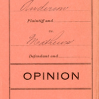 Thumbnail for Opinion of Associate Justice Lucien Shaw, page 1
