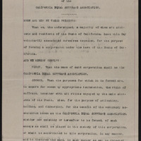 Thumbnail for Articles of Incorporation of the California Equal Suffrage Association