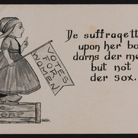 "De suffragette" postcard